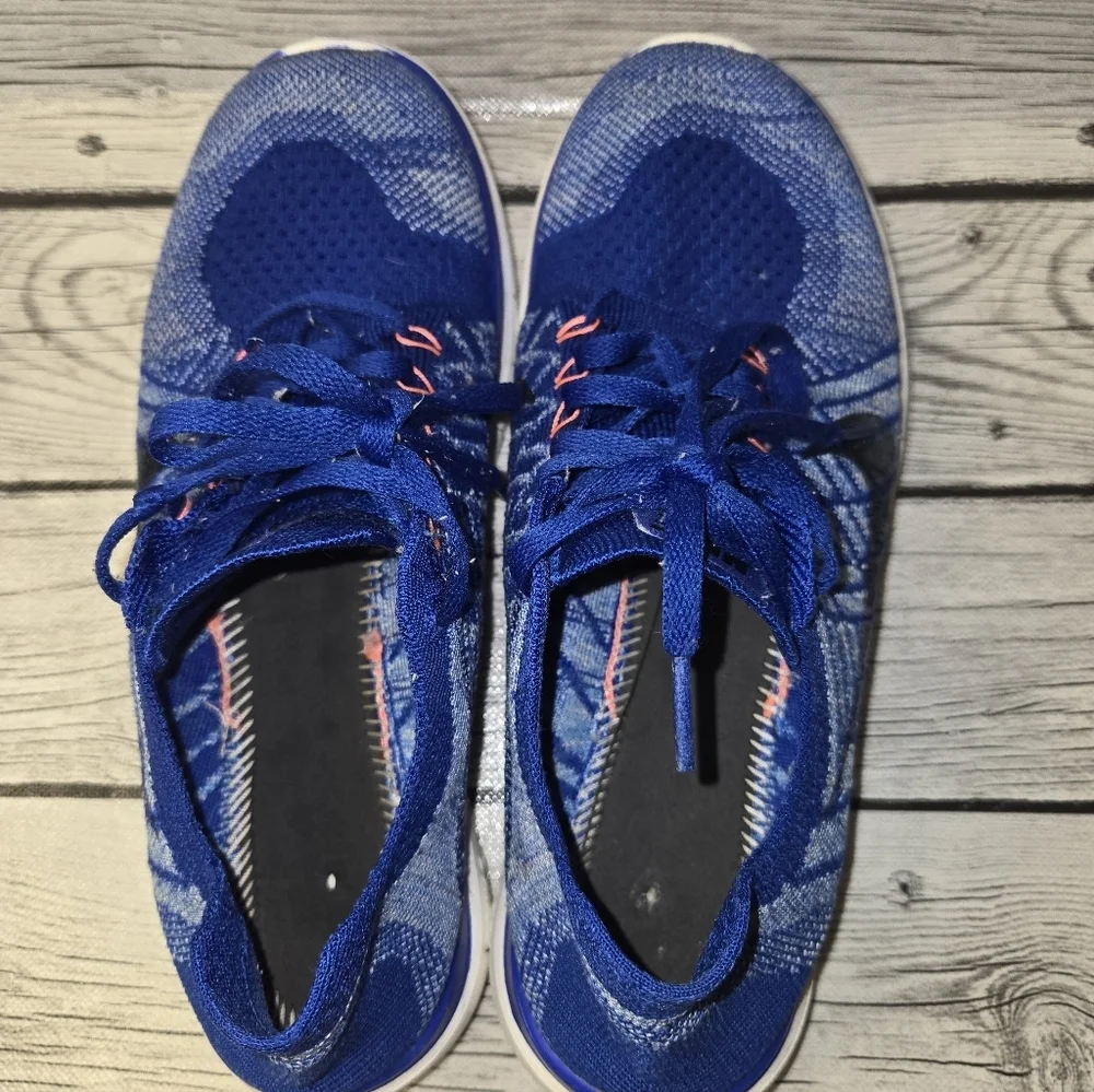Nike Free 4.0 Flyknit Women's Size 8.5 Running Shoes Racer Blue